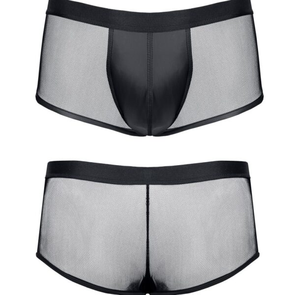 Boxer noir wetlook et mesh – Regnes
