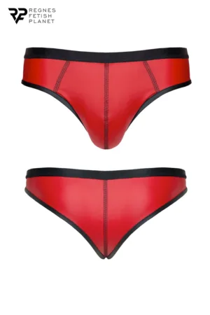 Slip rouge wetlook – Regnes - 94edenstreet.com - sexshop en ligne