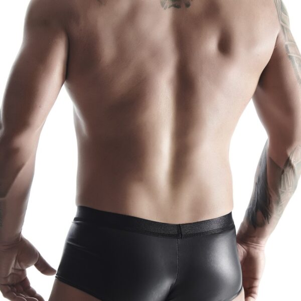 Shorty ouvert noir wetlook – Regnes