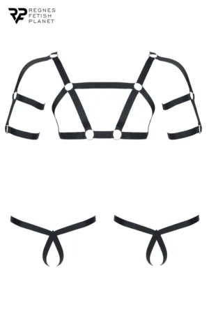 Ensemble harnais et deux strings ouverts – Regnes - 94edenstreet.com - sexshop en ligne