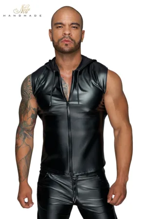 Veste à capuche sans manches H062 - 94edenstreet.com - sexshop en ligne