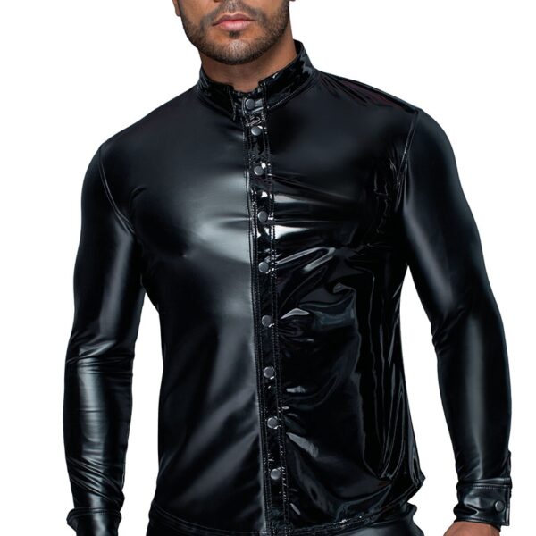 Chemise wetlook et vinyle H064