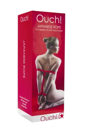 Corde de bondage Japonais 10m rouge – Ouch - 94edenstreet.com - sexshop en ligne