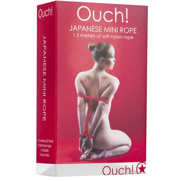 Mini corde de bondage 1,5m rouge – Ouch