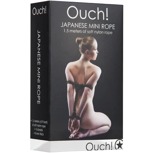 Mini corde de bondage 1,5m noire – Ouch