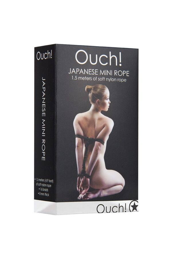 Mini corde de bondage 1,5m noire - Ouch – Image 2