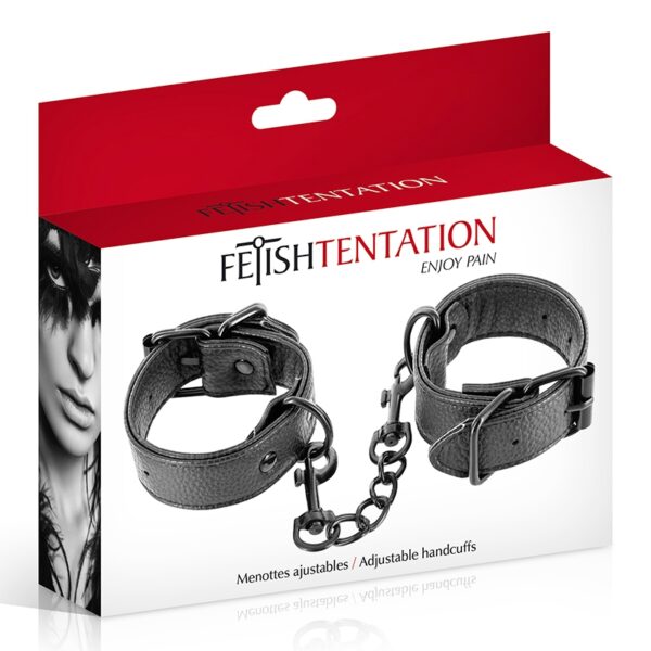 Menottes simili cuir ajustables – Fetish Tentation