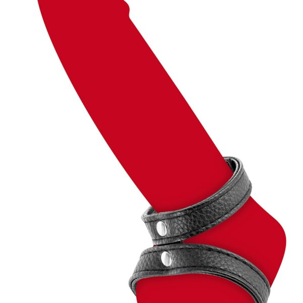 Double cockring simili cuir – Fetish Tentation