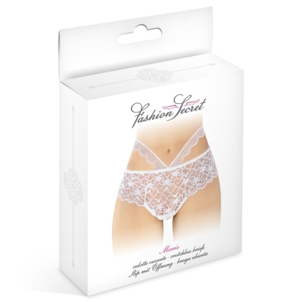 Culotte ouverte blanche Marie – Fashion Secret