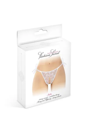 String blanc ouvert à nouer Stella – Fashion Secret - 94edenstreet.com - sexshop en ligne