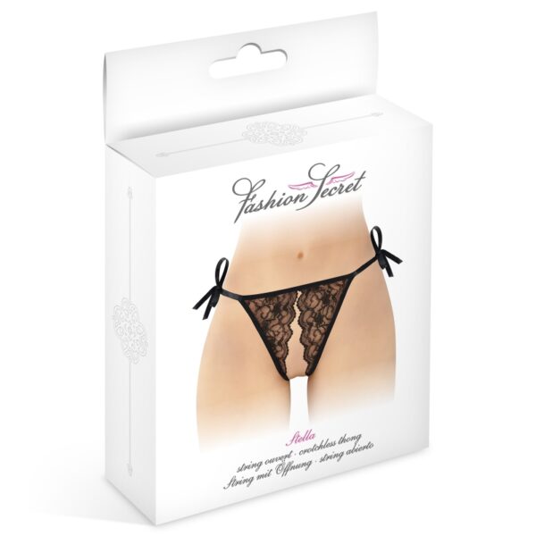 String noir ouvert à nouer Stella – Fashion Secret