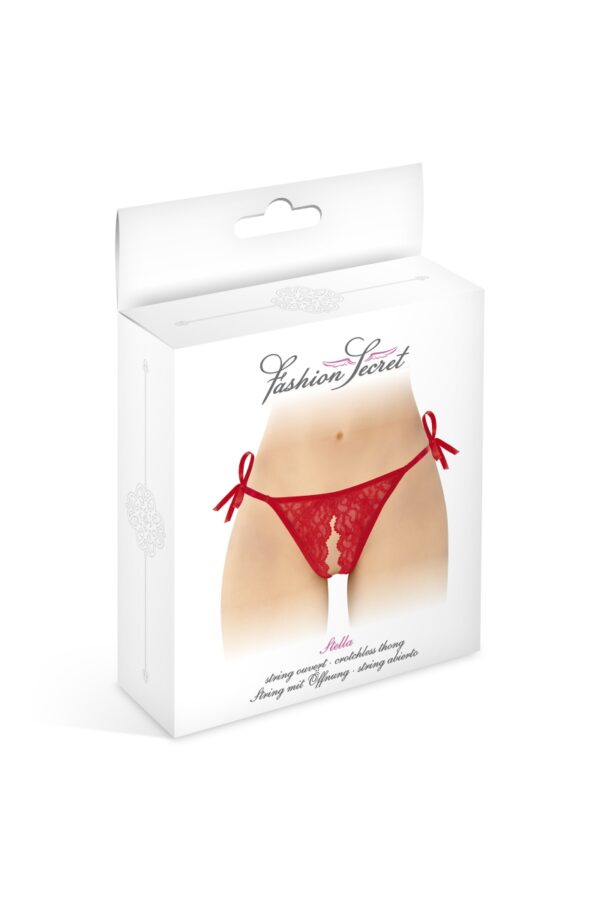 String rouge ouvert à nouer Stella - Fashion Secret – Image 2