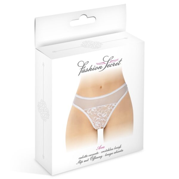 Tanga blanc ouvert Ava – Fashion Secret