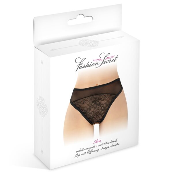 Tanga noir ouvert Ava – Fashion Secret