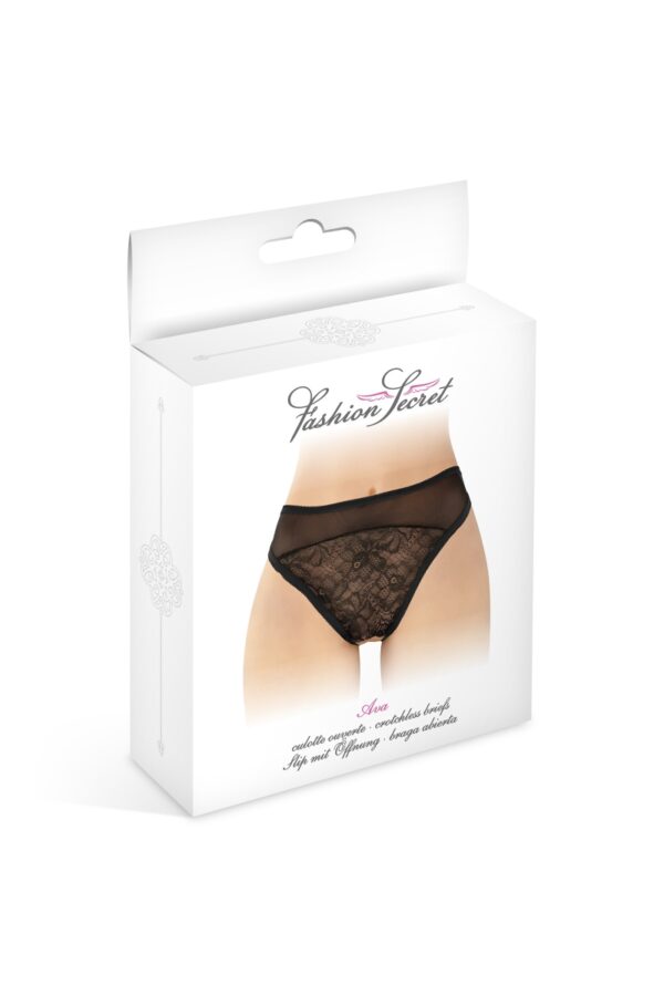 Tanga noir ouvert Ava - Fashion Secret – Image 2