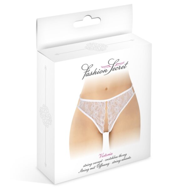 String blanc ouvert Victoria – Fashion Secret