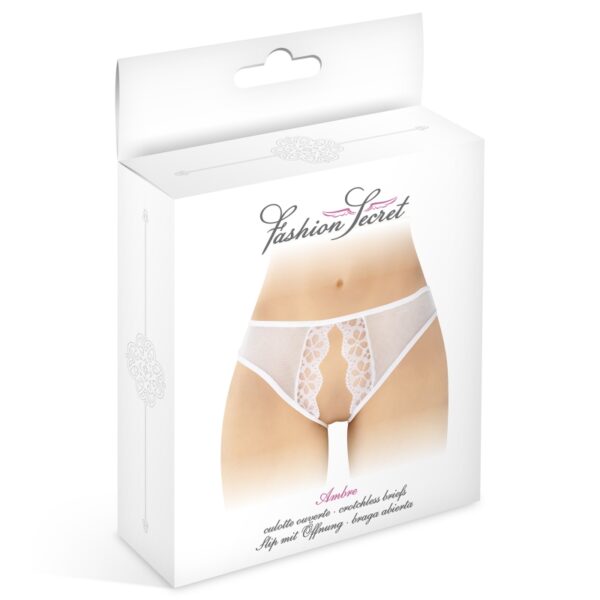 Culotte blanche ouverte Ambre – Fashion Secret