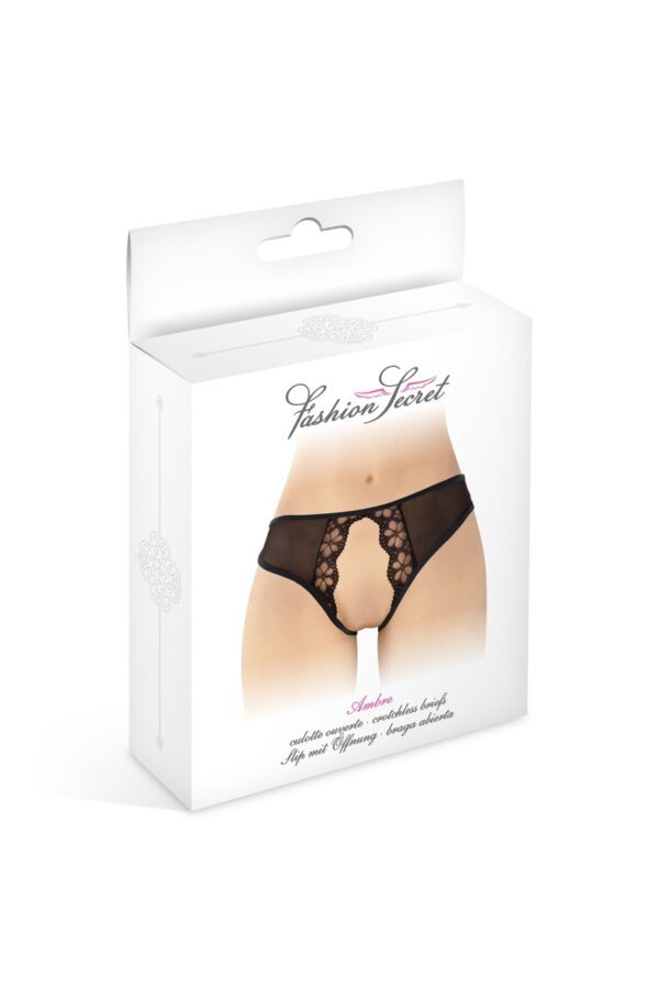Culotte noire ouverte Ambre - Fashion Secret – Image 2