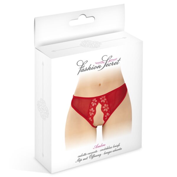Culotte rouge ouverte Ambre – Fashion Secret