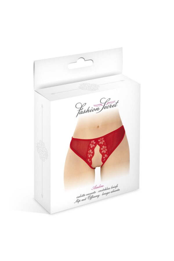 Culotte rouge ouverte Ambre - Fashion Secret – Image 2