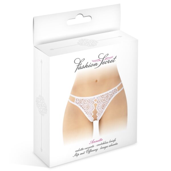 Culotte blanche ouverte Annette – Fashion Secret