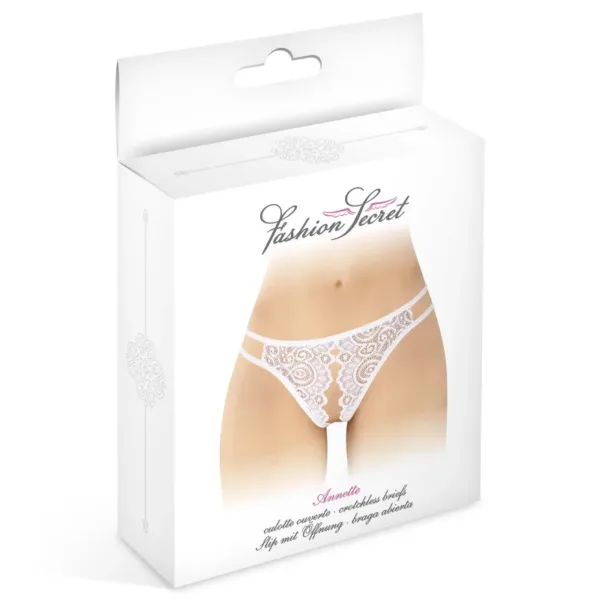 Culotte blanche ouverte Annette – Fashion Secret