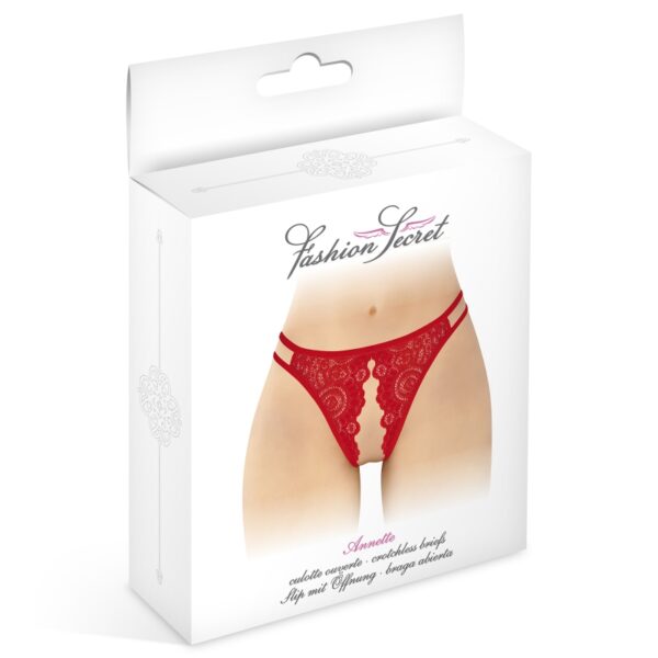 Culotte rouge ouverte Annette – Fashion Secret