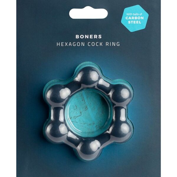 Cockring Hexagonal avec billes en acier – Boners