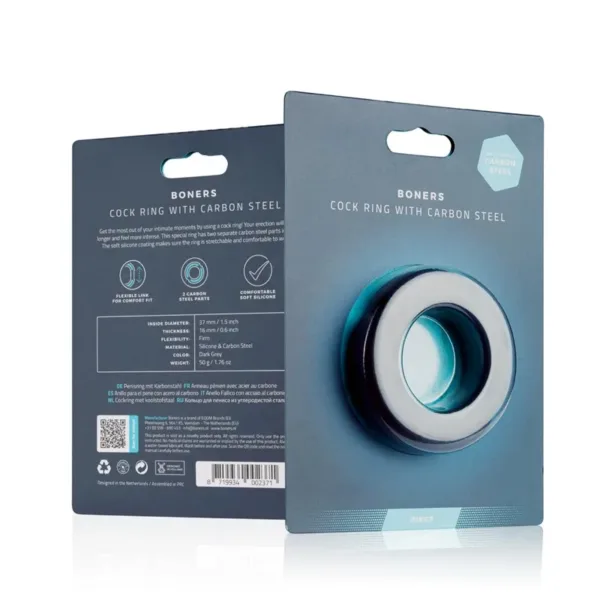Anneau pénien silicone et acier – Boners