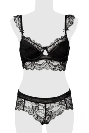 Ensemble culotte et balconnet dentelle – Grey Velvet - 94edenstreet.com - sexshop en ligne