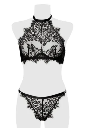 Ensemble bustier et string dentelle – Grey Velvet - 94edenstreet.com - sexshop en ligne