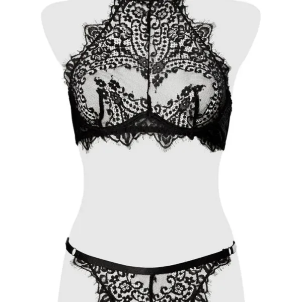 Ensemble bustier et string dentelle – Grey Velvet
