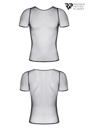 T-shirt en résille noire – Regnes - 94edenstreet.com - sexshop en ligne