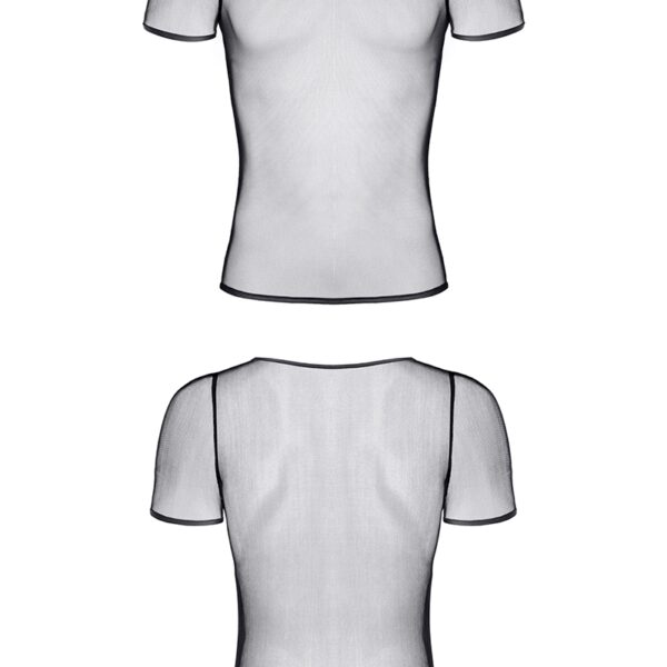 T-shirt en résille noire – Regnes