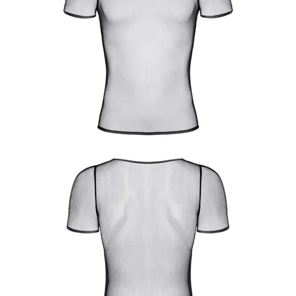 T-shirt en résille noire – Regnes