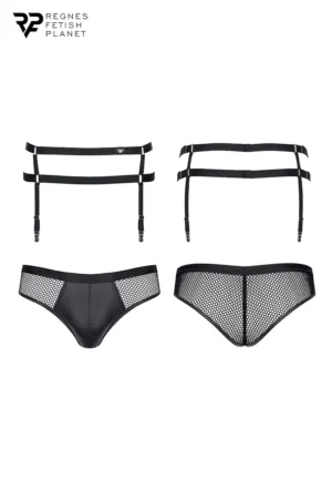 Porte-jarretelles et slip noir – Regnes - 94edenstreet.com - sexshop en ligne