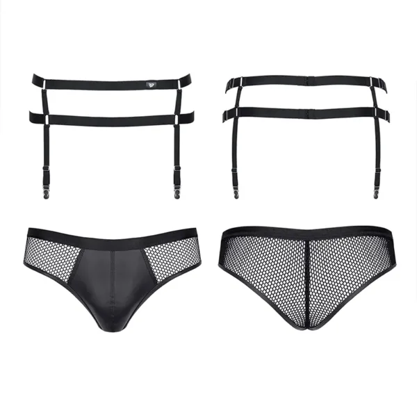 Porte-jarretelles et slip noir – Regnes