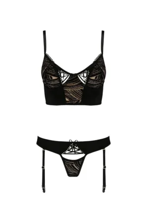 Ensemble culotte à jarretelles et bustier Lara – Casmir - 94edenstreet.com - sexshop en ligne