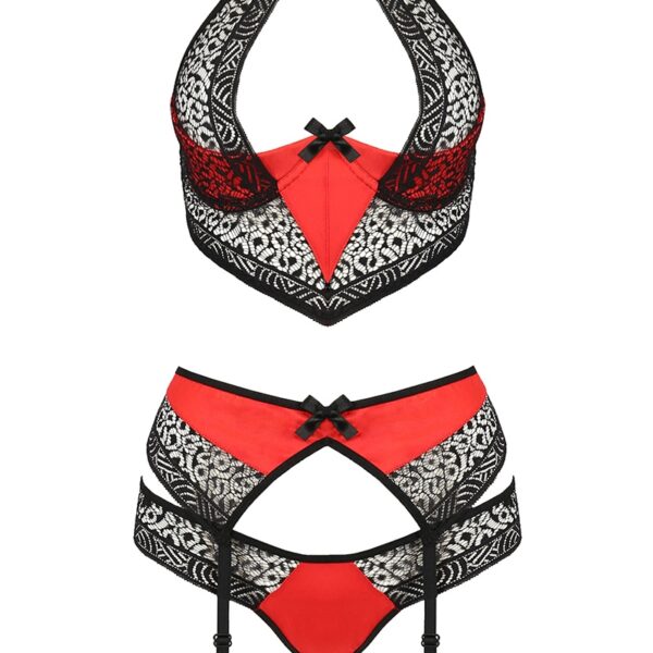 Ensemble à jarretelles Scarlet rouge – Passion