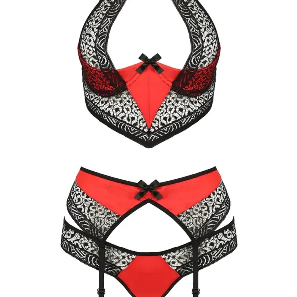Ensemble à jarretelles Scarlet rouge – Passion