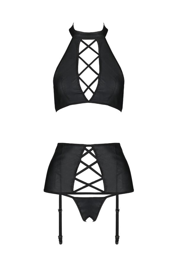 Ensemble sexy faux cuir Nancy - Passion – Image 2