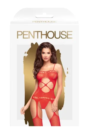 Combinaison Hot Nightfall Rouge – Penthouse - 94edenstreet.com - sexshop en ligne