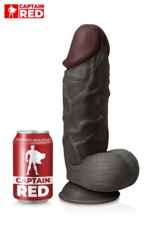 Gode XXL The Strong Black 26 x 6,5 cm – Captain Red - 94edenstreet.com - sexshop en ligne