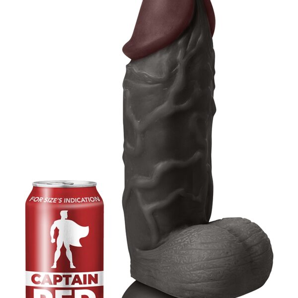 Gode XXL The Strong Black 26 x 6,5 cm – Captain Red