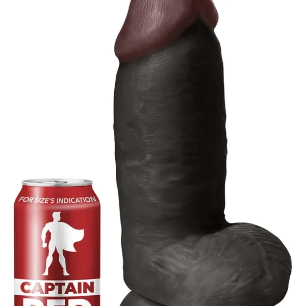 Gode XXL Colossus Black 26 x 7,5 cm – Captain Red