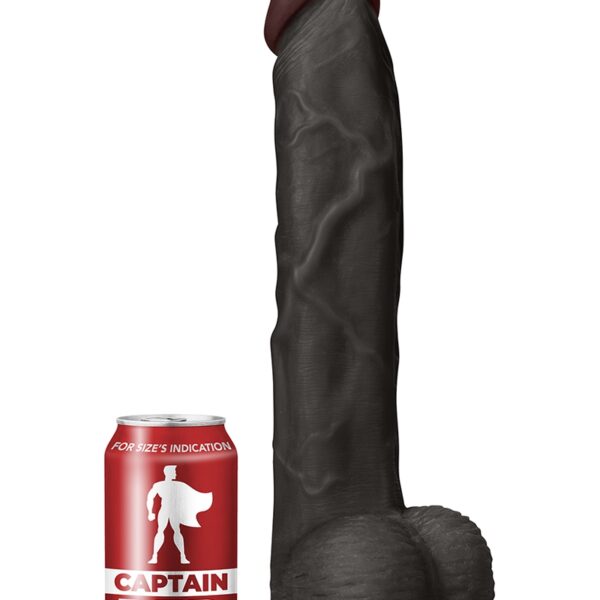 Gode XXL Prodigy Black 32 x 6 cm – Captain Red