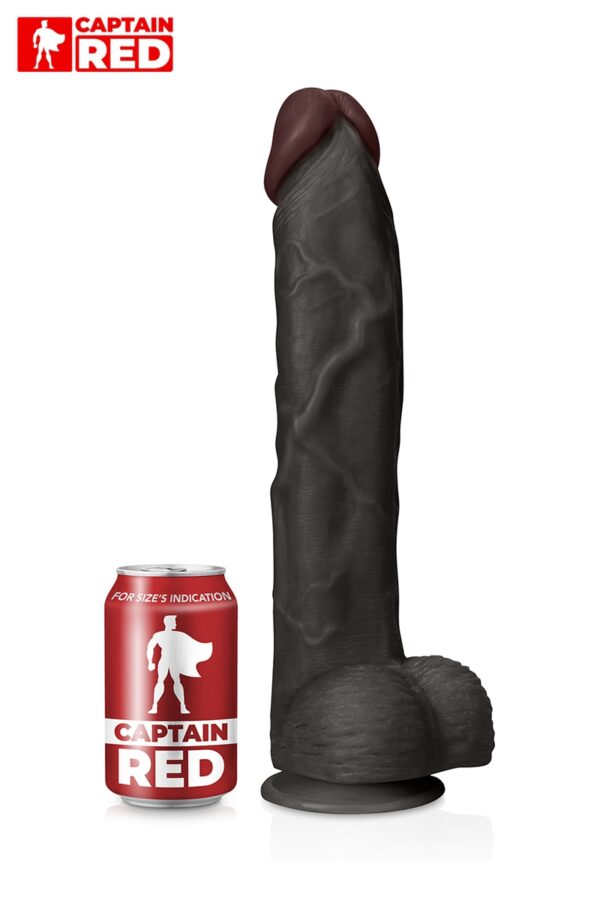 Gode XXL Prodigy Black 32 x 6 cm – Captain Red - 94edenstreet.com - sexshop en ligne