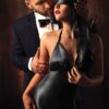 5 liens satin noir – Sweet Caress - 94edenstreet.com - sexshop en ligne