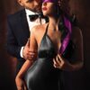 Bandeau BDSM satin pourpre – Sweet Caress - 94edenstreet.com - sexshop en ligne