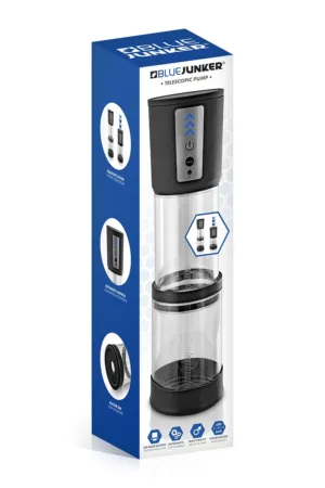 Pompe à pénis automatique télescopique – Blue Junker - 94edenstreet.com - sexshop en ligne